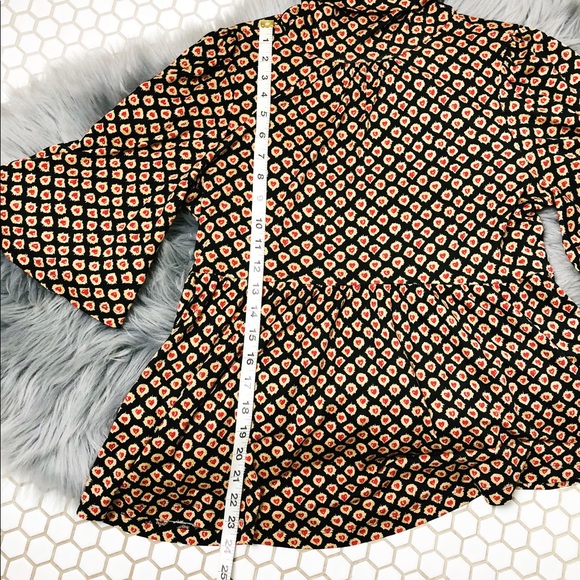 Diane von Furstenberg Silk Blend Peplum Hearts Top - Picture 4 of 5